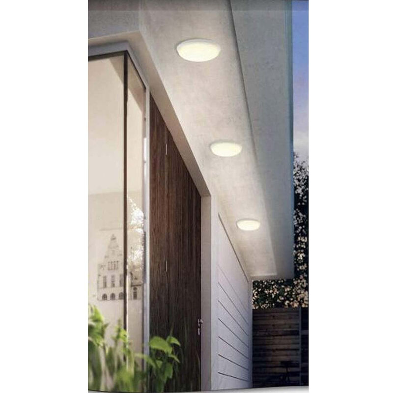 Plafoniera da soffitto a led 24 watt lampada da giardino ip65 Luce Naturale  4000k