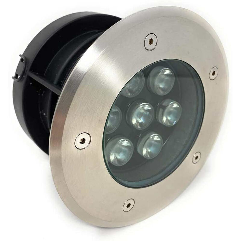 Faretto ad incasso calpestabile 7 led 7 watt segnapasso carrabile luce  bianca 6500k da esterno IP67