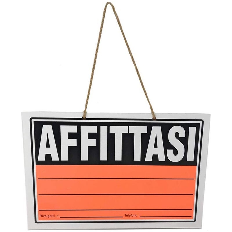 CARTELLO VENDESI / AFFITTASI PERSONALIZZATO IN PP ALVEOLARE 90X60