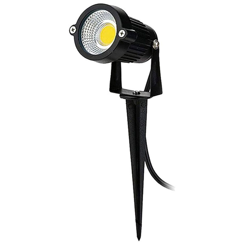 B.K.Licht Set da 2 faretti LED per esterni, luci da giardino orientabili,  illuminazione da giardino con picchetto o luci da parete, colore nero