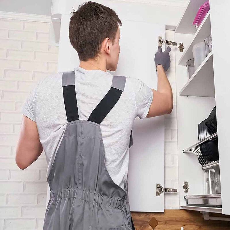 Set 2 cerniere con chiusura ammortizzata regolabile a scatto cerniera rallentata  per ante battenti apertura 95° mobili armadio cucina