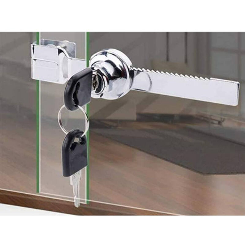 Serrature Per Terrario Scorrevole - Set Di 4 Con 8 Chiavi In Lega Di Zinco Per Vetrine, Armadietti E Cassetti - Foto 7