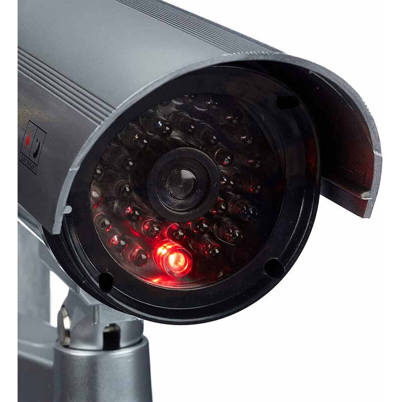 Telecamera Finta Telecamere Finte CCTV A Cupola - 2 Pezzi Con LED Lampeggiante - Dissuasore Antifurto Per Interni/Esterni Telecamera Finta Cctv - Foto 7