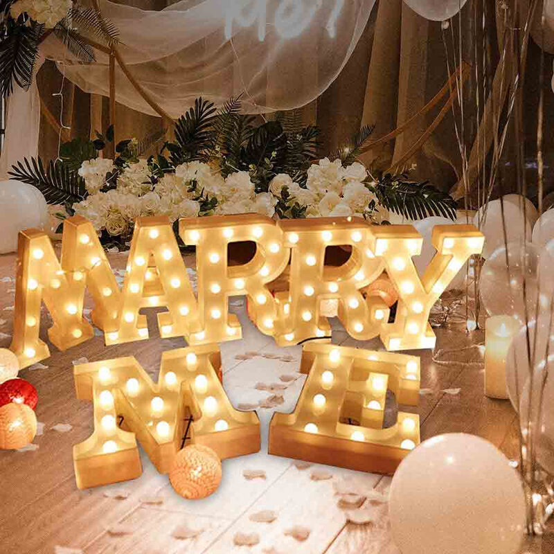 Lettere luminose a led alfabeto E luminoso per decorazione casa compleanni nozze  festa bar eventi luce calda
