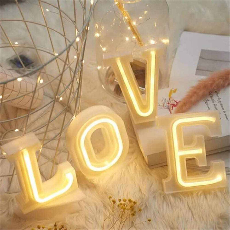 Lettere luminose neon a led luci alfabeto M luminoso per decorazione casa  compleanni nozze festa bar eventi luce calda