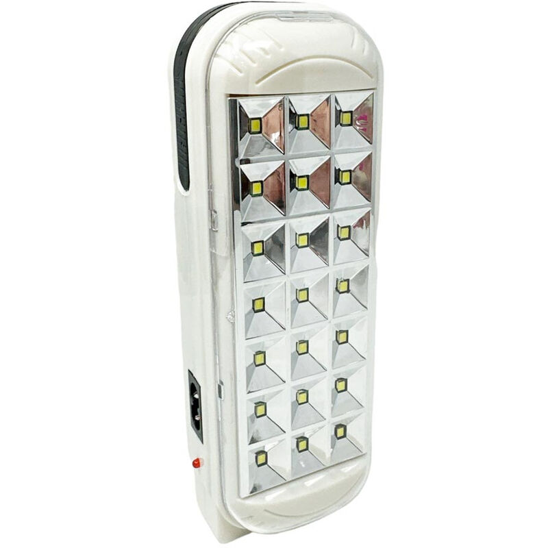 LEOFLA Luce Di Emergenza Torcia Portatile Lampada Ricaricabile Bianca 21  Led + Cavo