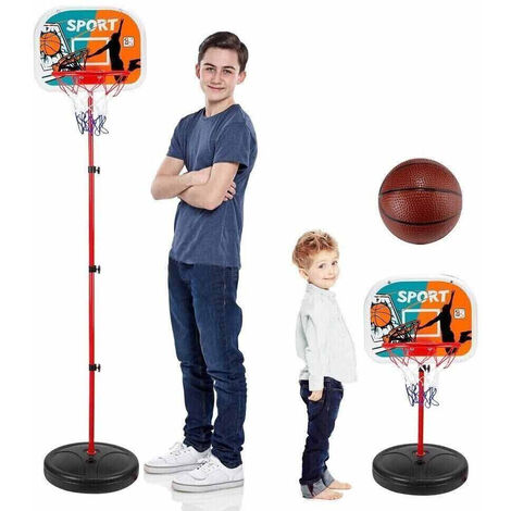 Canestro Basket Per Bambini Con Tabellone Altezza Regolabile 75 - 155 Cm +  Palla 