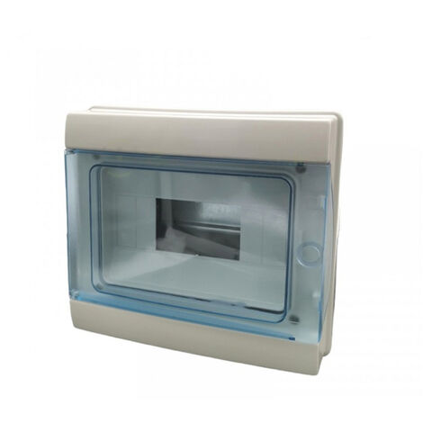 Centralino da parete 8 moduli con portello quadro elettrico a stagno IP65 215x200x105 mm