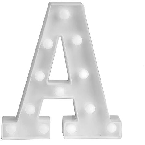 Auraglow Lettere E Numeri LED A Batteria Con Timer 4 Ore: Luci Notturne In Acrilico Per Decorazione Casa, Feste Di Compleanno E Matrimoni (Altezza 22,6 Cm) - 2