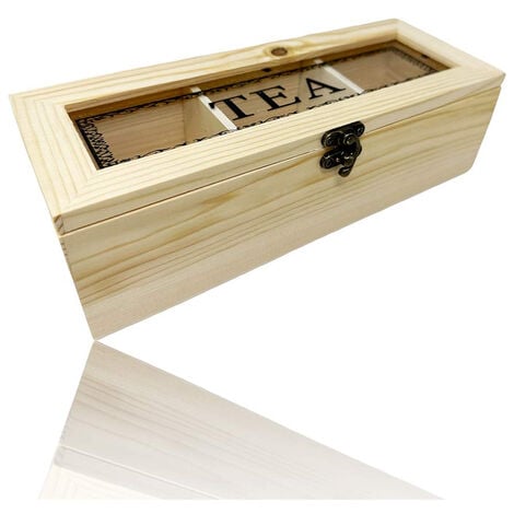 Scatola in legno porta bustine da the tisane caffè te tea scatola