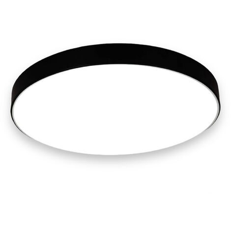 Plafoniera a led 70 watt rotonda lampada da soffitto nero lampadario a luce fredda 6500K