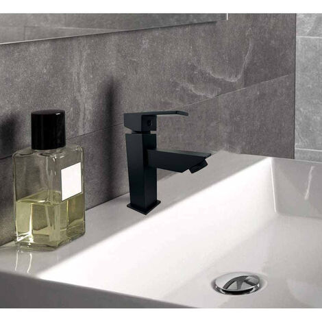 kisimixer Rubinetto Bagno Lavabo Nero, Miscelatore Monocomando per