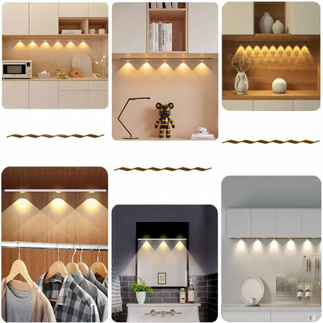 BARRA A LED SOTTOPENSILE CUCINA LUCE LAMPADA CON SENSORE MOVIMENTO MANO 60CM