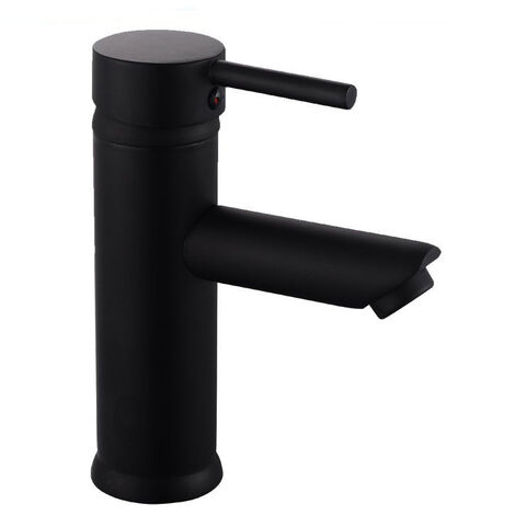 Rubinetto Bagno LED Nero KEOKBON - Luce Che Cambia Colore Con Temperatura, Ottone Massiccio, Scarico A Cascata - 2