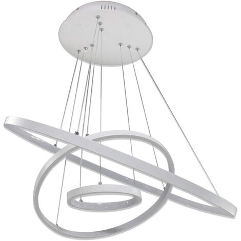 Lampadario a sospensione con luci a led da soffitto stile moderno twister 4800 lumen 60w luce bianca naturale 4000K