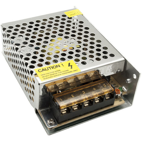 Alimentatore 60 watt 5 Ampere trasformatore stabilizzato da 220v AC a 12v  Dc per led videosorveglianza