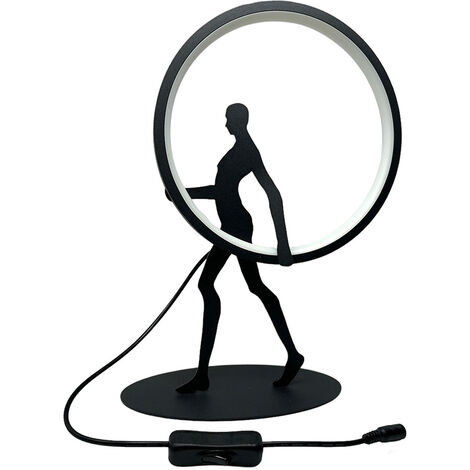 Lampada da tavolo decorativa 9 watt scultura corpo uomo illuminazione a led lume contemporaneo (1/5)