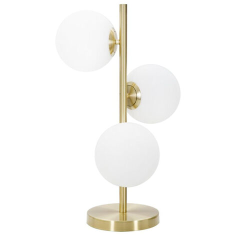 Lampada da tavolo minimalista verde con sfera bianca Notti | Maisons du