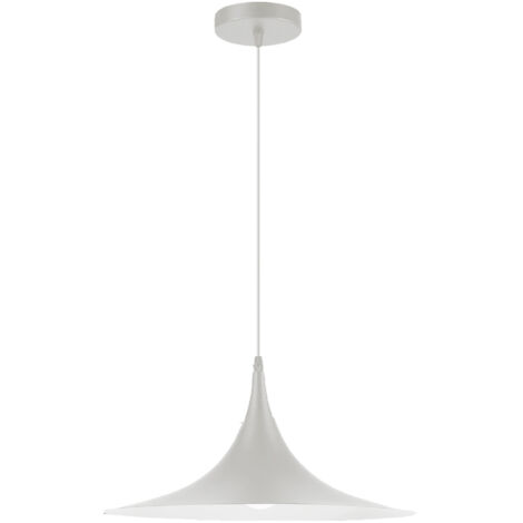 Lampadario a sospensione stile contemporaneo in metallo decorativo attacco E27 luce tavolo cucina nero o bianco