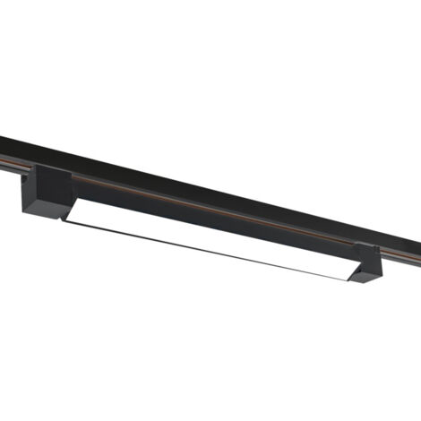 Faretto led lineare per binario track monofase barra 20 watt faro bianco o nero orientabile per cucina open space cct fredda 6500k calda 3000k naturale 4000k