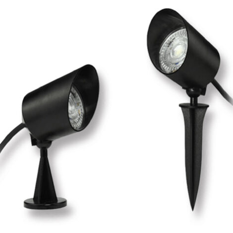 Faretto led 7 watt con snodo doppia istallazione con picchetto e staffa lampada per esterno segnapassi da giardino terrazzo impermeabile IP65