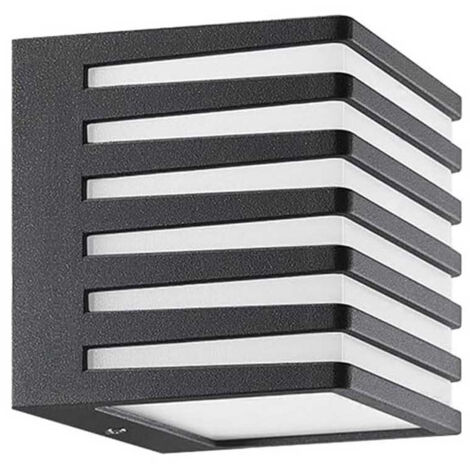 Applique da muro per esterno a led 10 watt lampada decorativa a strisce cubo nero da parete per facciata balcone terrazzo IP54