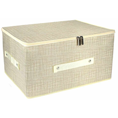 Scatola box porta abiti contenitore organizer portaoggetti per armadi con chiusura zip cerniera 35x45x20 cm