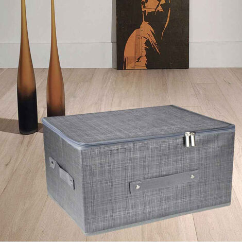 4 Scatole Armadio 105L/84L - Borse Tessuto Organizzatore Pieghevole Con Finestra Trasparente E Manico