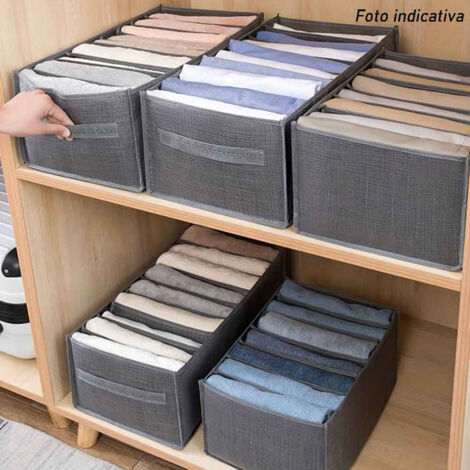 DQZSY Organizer Per Armadio A 3 Pezzi, Organizer Per Jeans Scatola, Portaoggetti Pieghevole In - Foto 7