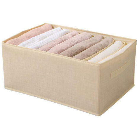 Scatola box pieghevole per pantaloni maglioni jeans 9 scomparti contenitore organizer salvaspazio per armadi 36x20x25 cm