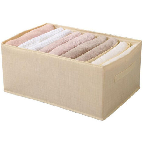 Scatola box pieghevole per pantaloni maglioni jeans 9 scomparti contenitore organizer salvaspazio per armadi 44x20x30 cm