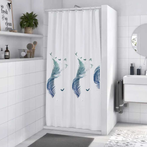 Tenda Doccia 3D Delfino - 120x200 Cm, Antimuffa, Impermeabile, Con Ganci, Poliestere - Foto 12