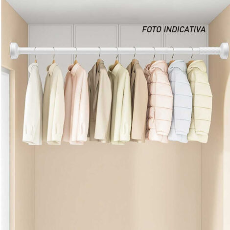 Asta Appendiabiti Regolabile Acciaio Inox | Estensibile 31-51cm Per Armadi