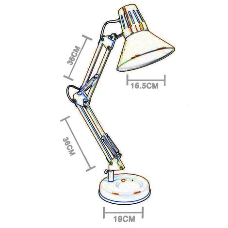 Lampada snodabile da scrivania con pinza braccio flessibile luce