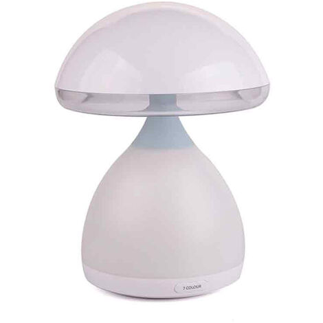 Lampada led touch 7 colori dimmerabile multicolore luce fungo ricaricabile da comodino per cameretta bambini cromoterapia cambiacolore