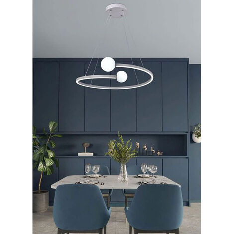 Lampadario sospeso led 28w spirale intrecciato design moderno