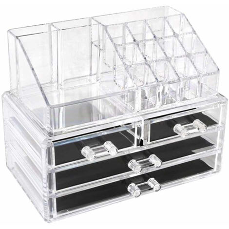 Organizer per cravatte per capelli Contenitore QTip con coperchio per