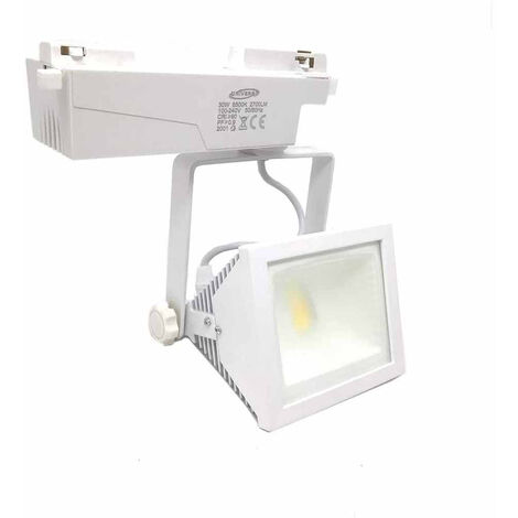 Faro Proiettore Led Cob Da Binario Watt Faretto Luce Naturale K Orientabile Da Soffitto