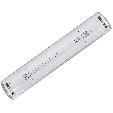 Plafoniera tenuta stagna IP65 per 2 tubi a led neon attacco t8 g13 60 cm da  parete soffitto tubo per interni ed esterni lampada da muro impermeabile