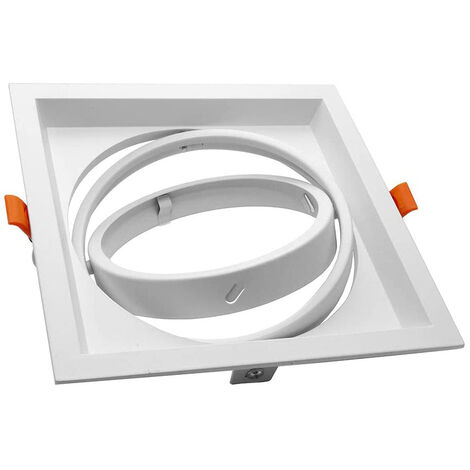 Incasso per faretto AR111 quadrato supporto per faretti portafaretto luce  illuminazione Bianco