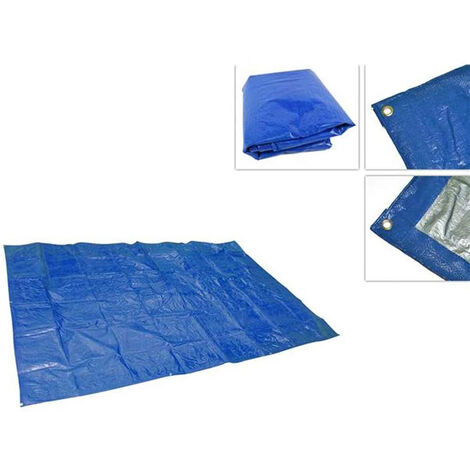 Telo Copertura Piscina Barca Giardino Anti Pioggia Telone di Protezione Blu  130 gr polietilene con Occhielli