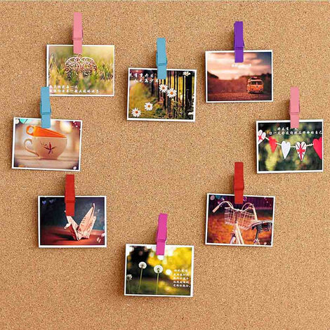 Bubuyun 100 PCS Clip in Legno per Decorazioni Portafoto Clip Legno