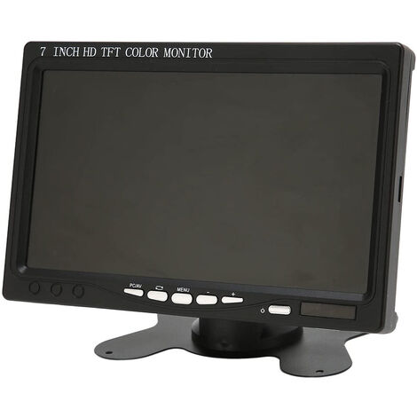Monitor lcd 7" ingresso HDMI e VGA a colori per telecamera videosorveglianza 2 ingressi video per auto poggiatesta macchina casa camper 7 pollici con connessione rca