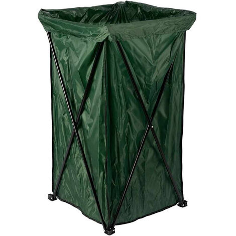 Sacco da Giardino Idrorepellente con Stand richiudibile Cestino raccogli Erbacce Erba Rami rifiuti Multiuso Giardinaggio 178 Litri