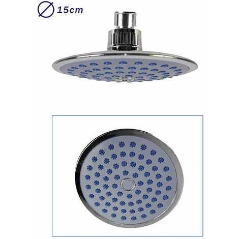 Soffione per doccia da bagno grande rotondo diametro in abs effetto pioggia  con filtro anticalcare ad alta pressione 15 CM