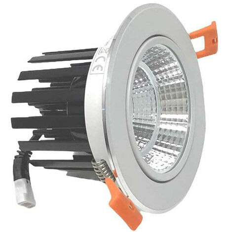 Faretto incasso led cob 12 watt con driver e alette comprese luce bianca  naturale 4000k