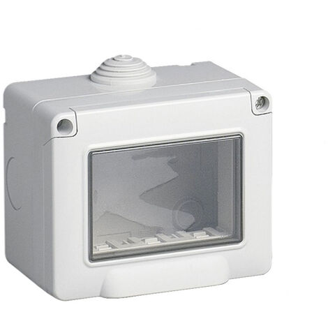 Cassetta con coperchio idrobox per esterno a 3 posti compatibile con vimar plana custodia per interruttori ip55