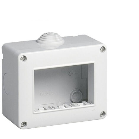 Custodia idrobox per esterno a 3 posti compatibile con vimar plana cassetta per interruttori ip40 (1/2)