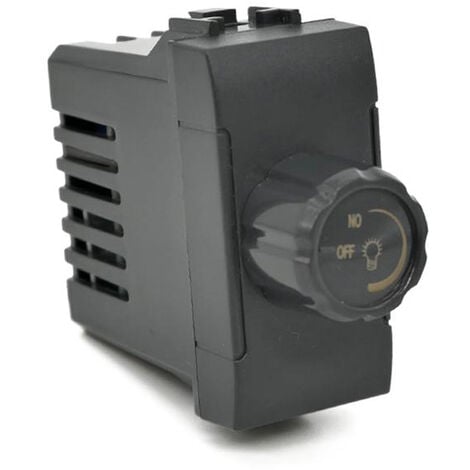 Interruttore dimmer compatibile con vimar plana regolatore controller con  manopola per luci illuminazione led 500 watt 230V nero
