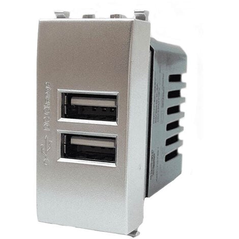 Modulo presa doppia USB da muro per placca cassetta 503